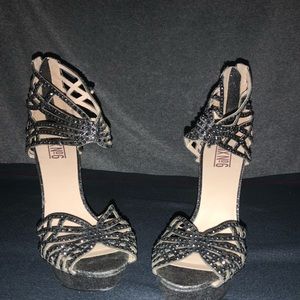 Brand new black rhinestone pumps